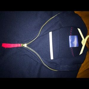 Long sleeve half zip sweater dark navy blue